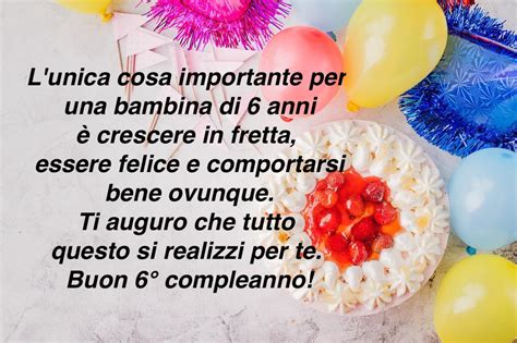 compleanno 6 anni maschio frasi